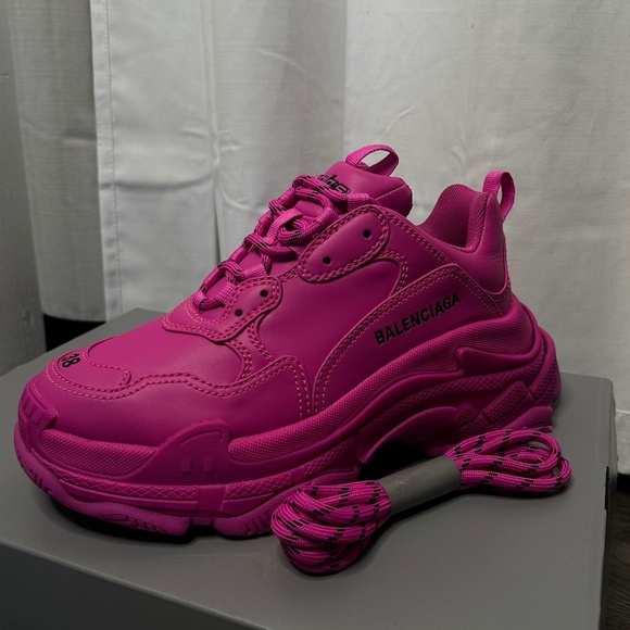 WOMEN'S TRIPLE S CLEAR SOLE BALENCIAGA SNEAKER IN PINK - Picture 1 of 6